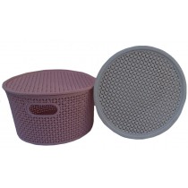 Кошик круглий з кришкою №937 (22*13 см)